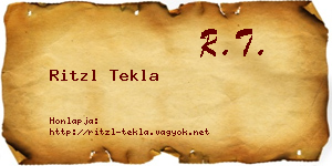 Ritzl Tekla névjegykártya